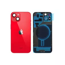 Задняя крышка iPhone 14 Plus Red с металлической вставкой и стеклом камеры