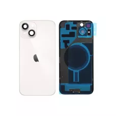 Задняя крышка iPhone 14 Plus Starlight с металлической вставкой и стеклом камеры