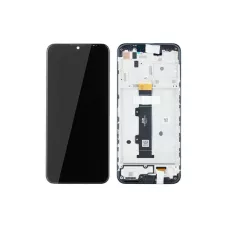 Дисплей Motorola Moto G10 / Moto G10 Power / Moto G30 с сенсором и рамкой, черный (оригинальные комплектующие)