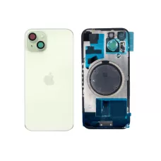 Задняя крышка iPhone 15 Green с фиксатором и стеклом камеры