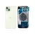 Задняя крышка iPhone 15 Green с фиксатором и стеклом камеры
