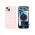 Задняя крышка iPhone 15 Plus Pink с фиксатором и стеклом камеры