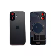Задняя крышка iPhone 16 Black с фиксатором и стеклом камеры