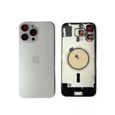 Задняя крышка iPhone 16 Pro White Titanium с фиксатором и стеклом камеры