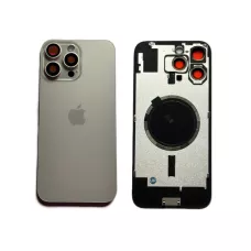 Задняя крышка iPhone 16 Pro Max Natural Titanium с фиксатором и стеклом камеры