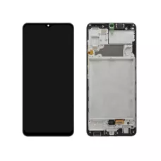 Дисплей Samsung A325 Galaxy A32 4G черный, Amoled, оригинал, сервисная упаковка, с рамкой, GH82-25566A