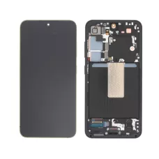 Дисплей Samsung S911 Galaxy S23 черный, Amoled, оригинал, сервисная упаковка, с рамкой зеленого цвета, Green, GH82-30481C