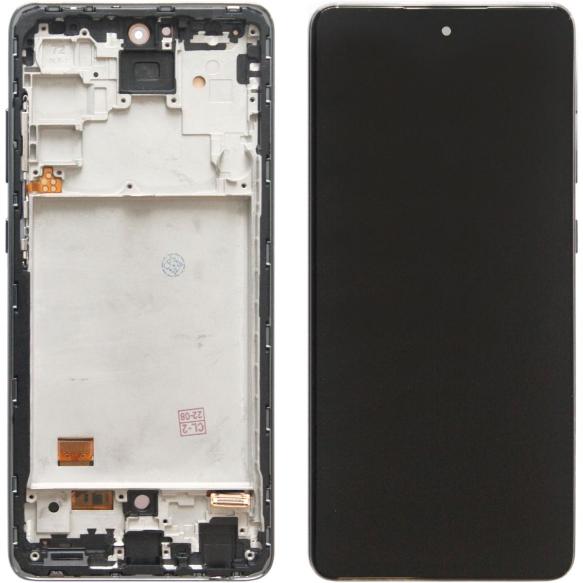 Дисплей модуль Samsung SM A725 OLED A72 Black 2021 (оригинальный размер ...